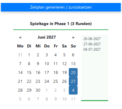 Mehrtägigen Sportwettbewerbs.