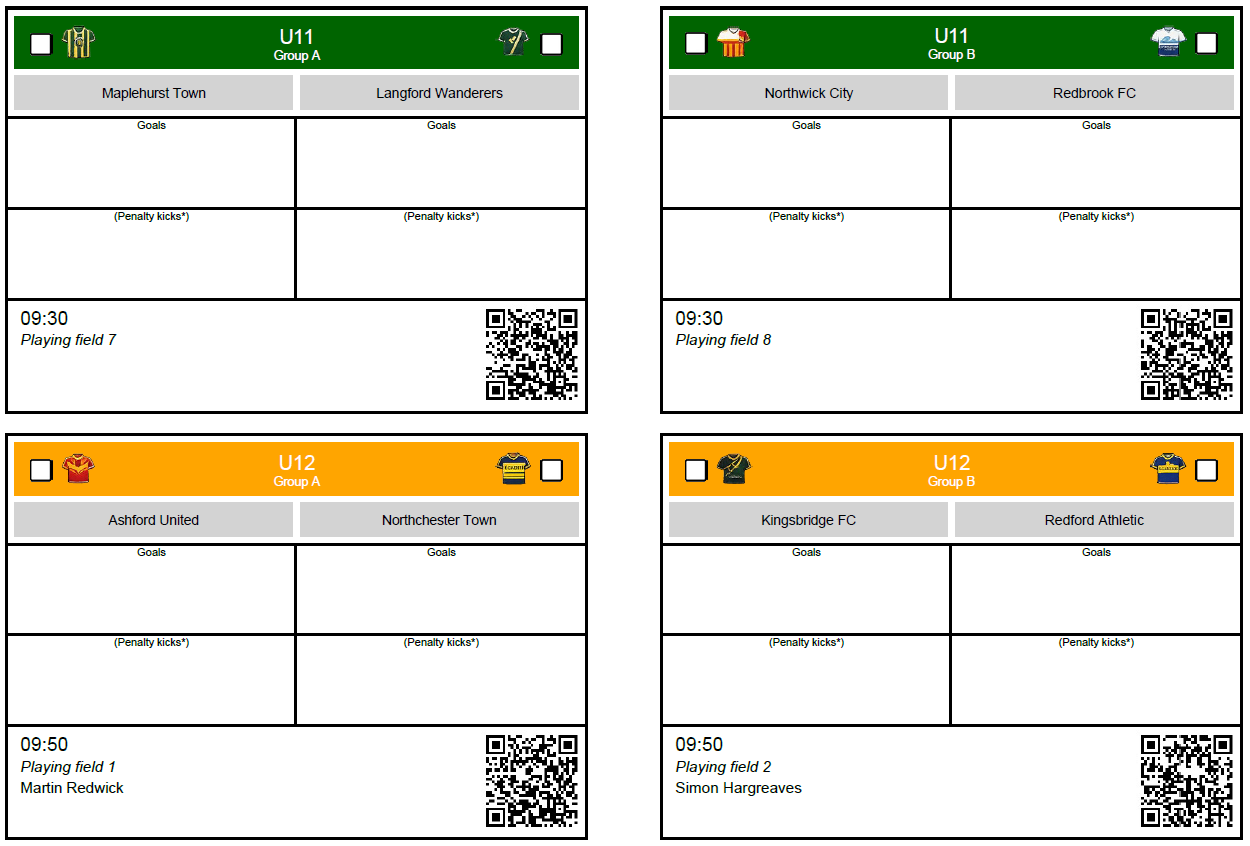 Match slip with QR code